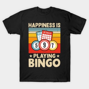 Happiness Is Playing Bingo T shirt For Women T-Shirt